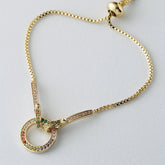 Xenia Multi Diamond Bracelet-Adjustable